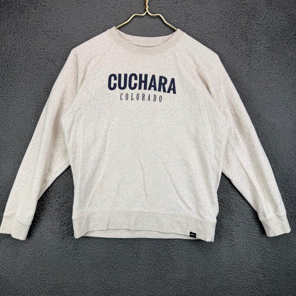 Techstyles Mens Cuchara Colorado Sweatshirt Oatmeal Heather Raglan Large LG